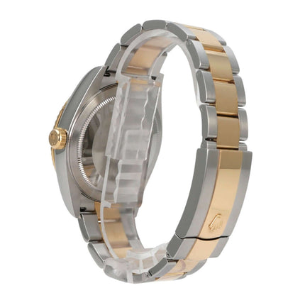 Rolex Sky-Dweller Edelstahl Gelbgold 326933 Schwarz seitliche Ansicht des Edelstahl/Gelbgold-Armbands.