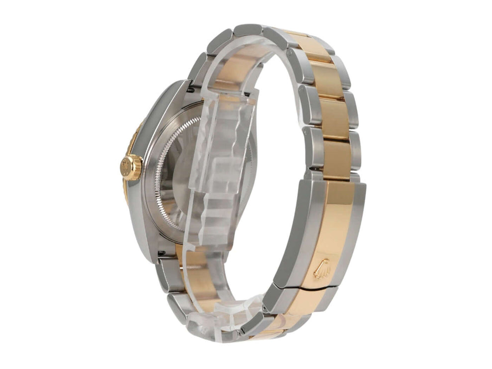 Rolex Sky-Dweller Edelstahl Gelbgold 326933 Schwarz seitliche Ansicht des Edelstahl/Gelbgold-Armbands.