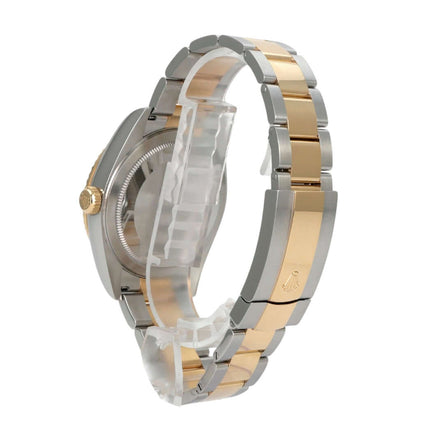 Rolex Sky-Dweller Edelstahl Gelbgold 326933 Schwarz Ansicht der Seite mit Oyster-Armband aus Edelstahl und 18 kt Gelbgold