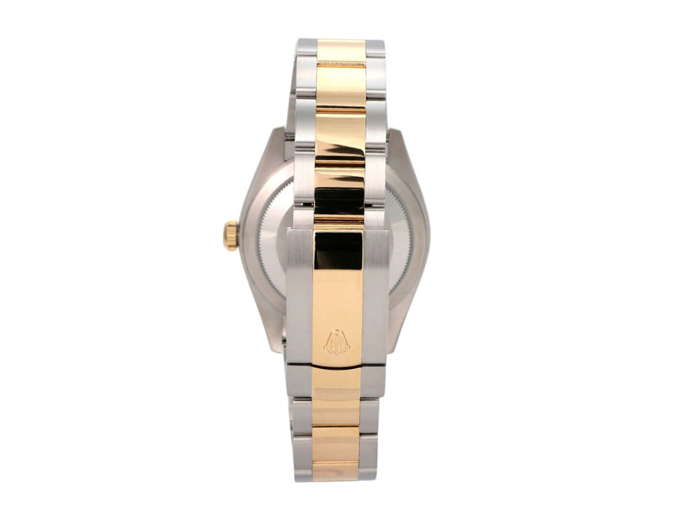 Rolex Sky-Dweller Edelstahl Gelbgold 326933 Schwarz – Ansicht des Armbands und Gehäuses in Edelstahl und 18 kt Gelbgold.