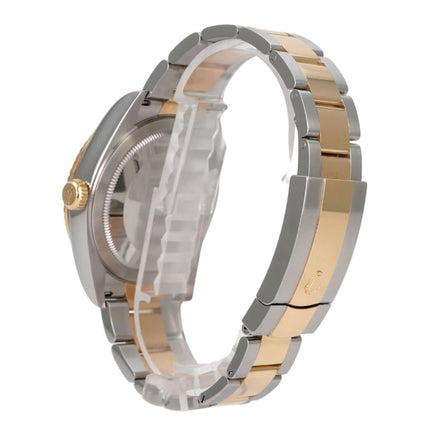 Rolex Sky-Dweller Edelstahl Gelbgold 326933 Schwarz, Seitenansicht mit Oyster-Armband und Ring-Command-Lünette