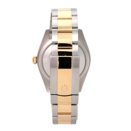 Rolex Sky-Dweller Edelstahl Gelbgold 326933 Schwarz, Seitenansicht mit Oyster-Armband