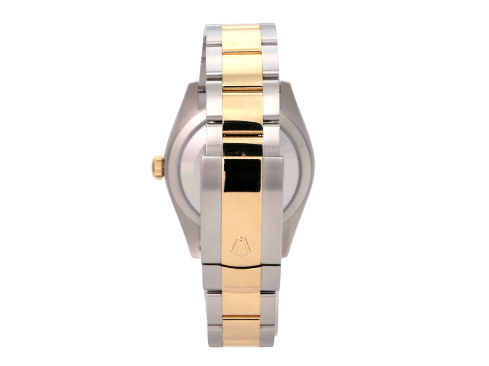 Rolex Sky-Dweller Edelstahl Gelbgold 326933 Schwarz, Seitenansicht mit Oyster-Armband
