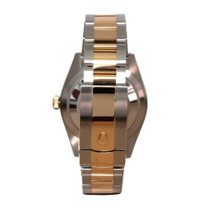 Rolex Sky-Dweller Edelstahl Gelbgold 326933 Weiß, Rückansicht mit Oyster-Armband