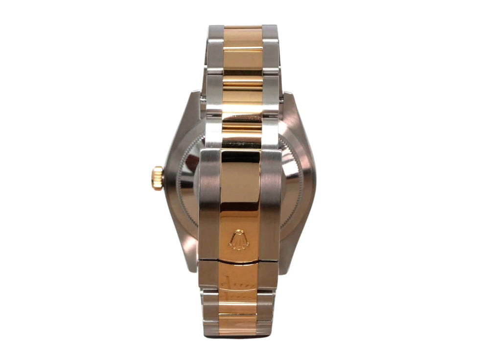 Rolex Sky-Dweller Edelstahl Gelbgold 326933 Weiß, Rückansicht mit Oyster-Armband