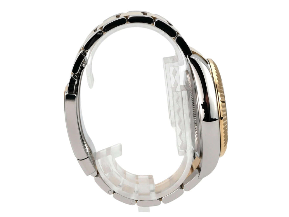 Rolex Sky-Dweller Edelstahl / Gelbgold 326933 Weiß seitliche Ansicht des Gehäuses