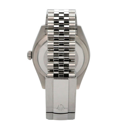 Rolex Sky-Dweller 326934 Edelstahl Weißgold Blau Jubile-Band – Rückansicht mit Jubilé-Armband