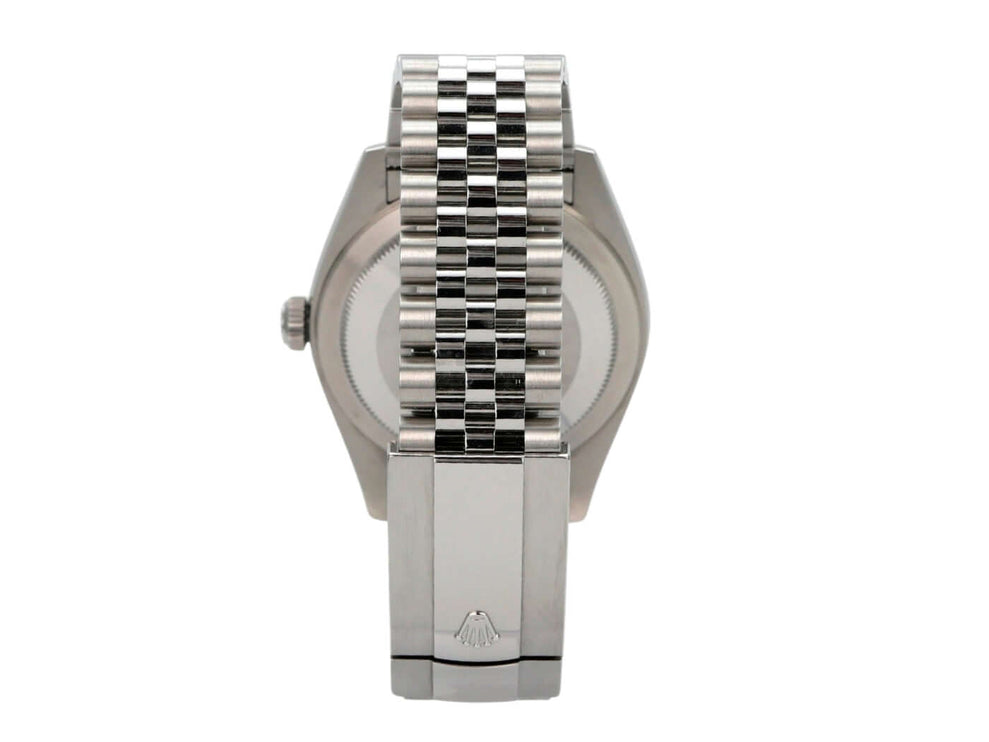 Rolex Sky-Dweller 326934 Edelstahl Weißgold Blau Jubile-Band – Rückansicht mit Jubilé-Armband