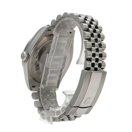 Rolex Sky-Dweller 326934 Edelstahl Weißgold Blau Jubile-Band seitliche Ansicht mit Jubile-Armband