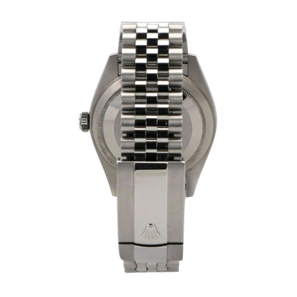 Rolex Sky-Dweller 326934 Edelstahl Weißgold Blau Jubile-Band - Rückansicht mit Jubile-Armband und Oysterclasp.