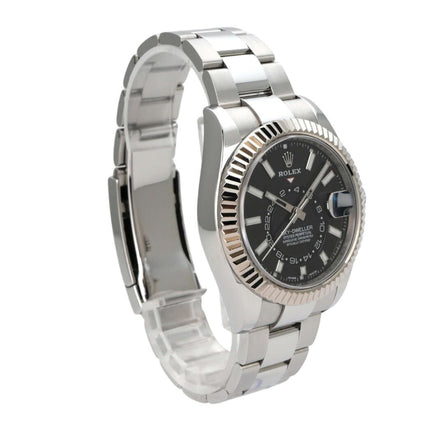 Rolex Sky-Dweller 326934 Schwarz - Edelstahl-/Weißgold-Uhr mit schwarzem Zifferblatt und Oyster-Armband