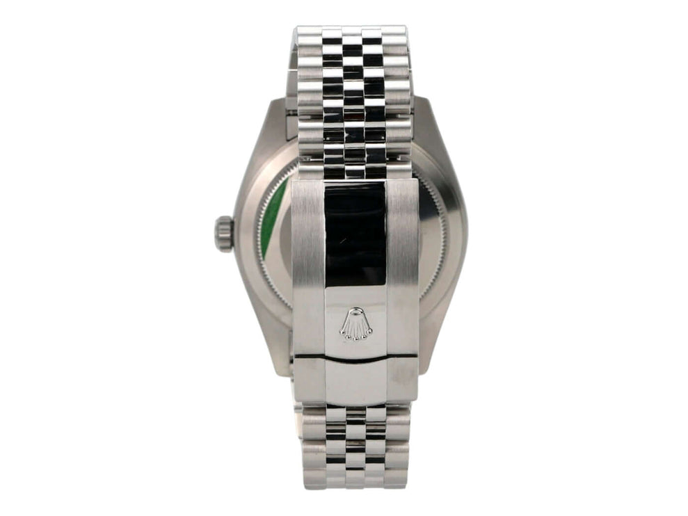 Rolex Sky-Dweller 326934 Schwarz Jubile-Band Rückansicht mit Jubile-Armband und Oysterclasp-Faltschließe.