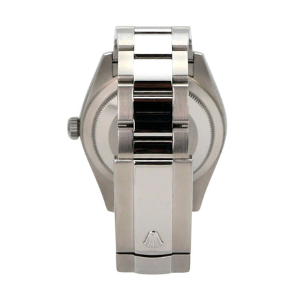 Rolex Sky-Dweller 326934 Weiß Edelstahl-Armband und Gehäuseansicht von hinten