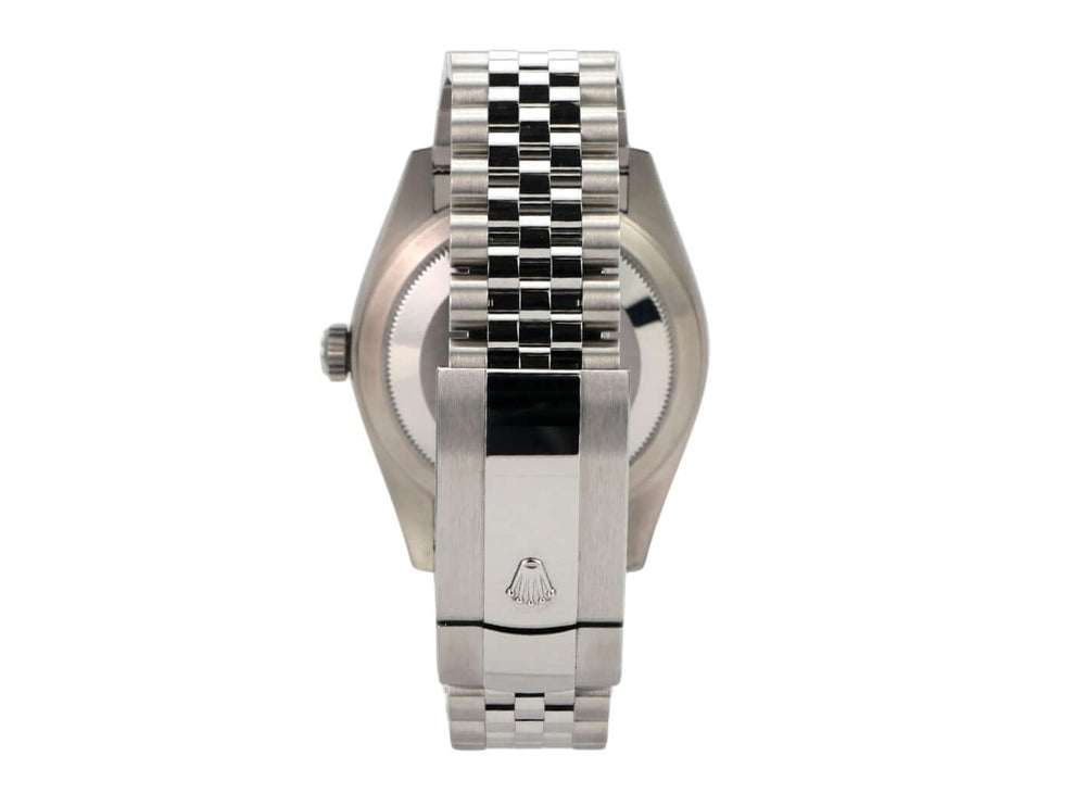 Rolex Sky-Dweller 326934 Weiß Jubile-Band Rückansicht des Armbands mit Oysterclasp-Faltschließe.