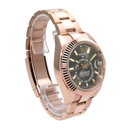 Rolex Sky-Dweller 326935 Everose-Gold Rhodium Armbanduhr aus 18 kt Everose-Gold mit Rhodium Zifferblatt