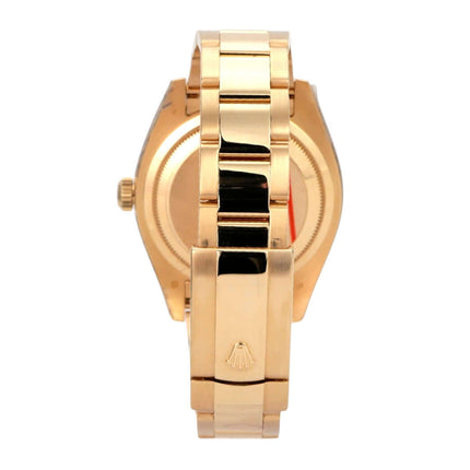 Rolex Sky-Dweller 326938 Gelbgold Silber Römisch seitliche Ansicht des Armbands aus 18 kt Gelbgold