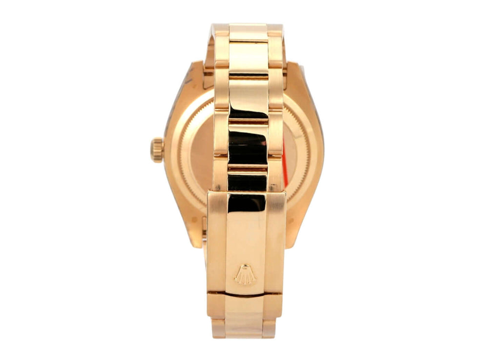 Rolex Sky-Dweller 326938 Gelbgold Silber Römisch seitliche Ansicht des Armbands aus 18 kt Gelbgold