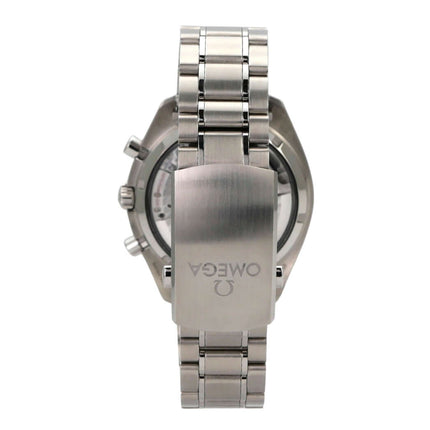 Edelstahl-Armband der Omega Speedmaster Racing Chronograph mit Sicherheitsfaltschließe und poliertem Finish.