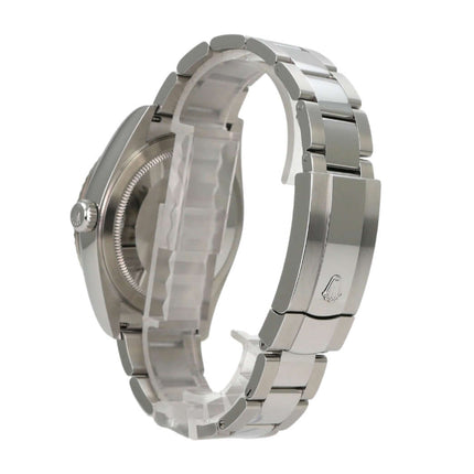 Rolex Sky-Dweller 336934 Blau seitliche Ansicht des Armbands aus Edelstahl und 18 kt Weißgold.