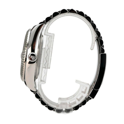 Rolex Sky-Dweller 336934 Blau Jubile-Band - Rückseite der Uhr mit verschraubtem Edelstahlboden