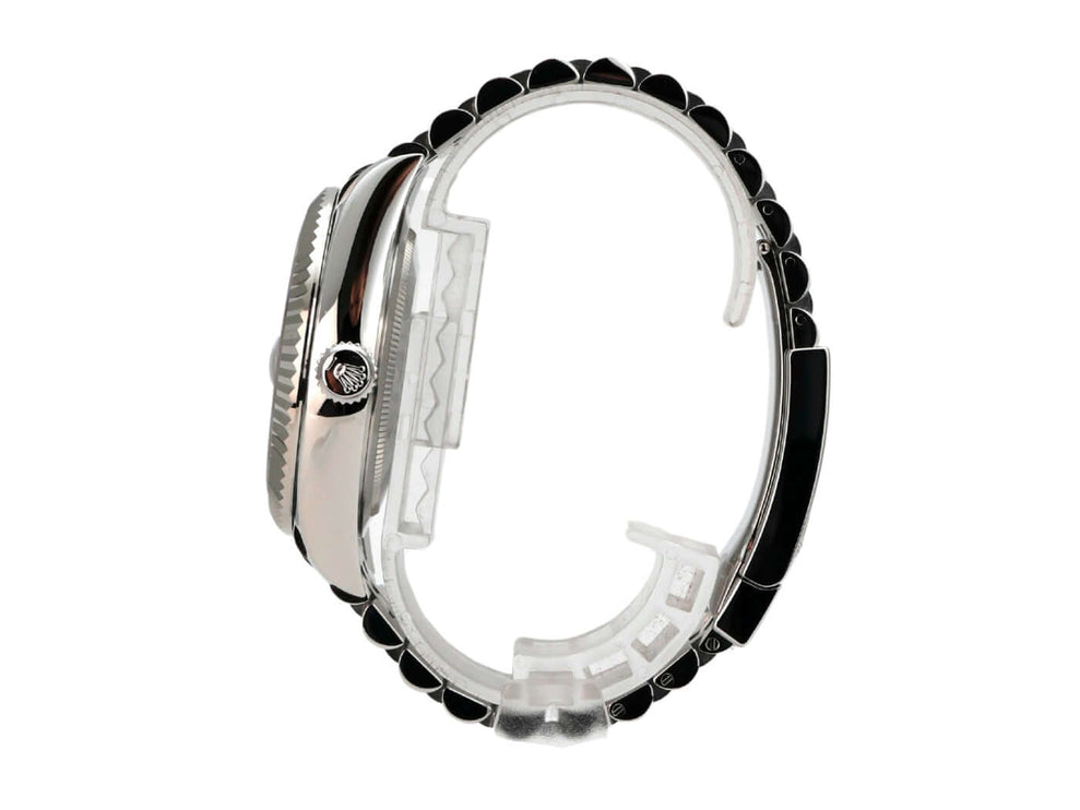 Rolex Sky-Dweller 336934 Blau Jubile-Band - Rückseite der Uhr mit verschraubtem Edelstahlboden