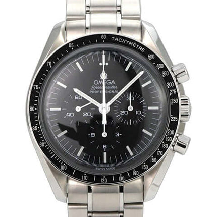 Omega Speedmaster Professional Moonwatch 3570.50.00 schwarze Zifferblatt Chronographenarmbanduhr aus Edelstahl mit Tachymeter