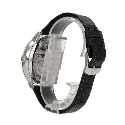 Omega De Ville Prestige 434.13.40.20.06.001 Uhr mit schwarzem Lederband und Edelstahlgehäuse