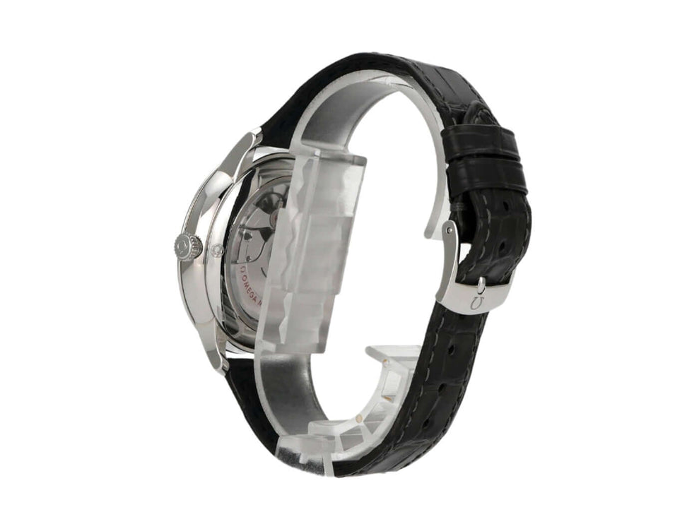 Omega De Ville Prestige 434.13.40.20.06.001 Uhr mit schwarzem Lederband und Edelstahlgehäuse