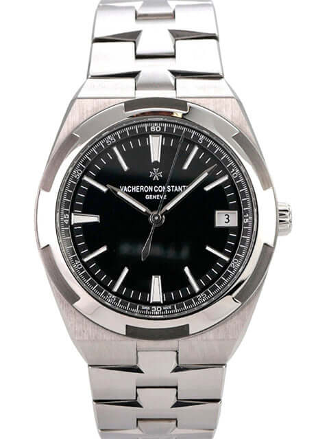 Vacheron Constantin Overseas 4500V-110A-B483 Uhr mit schwarzem Zifferblatt und Edelstahlband