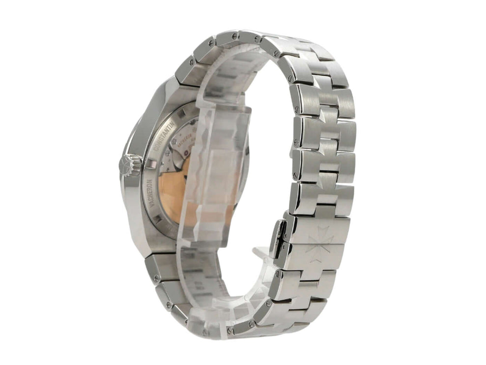 Vacheron Constantin Overseas 4500V-110A-B483 Edelstahl Gehäuse und Armband seitliche Ansicht.