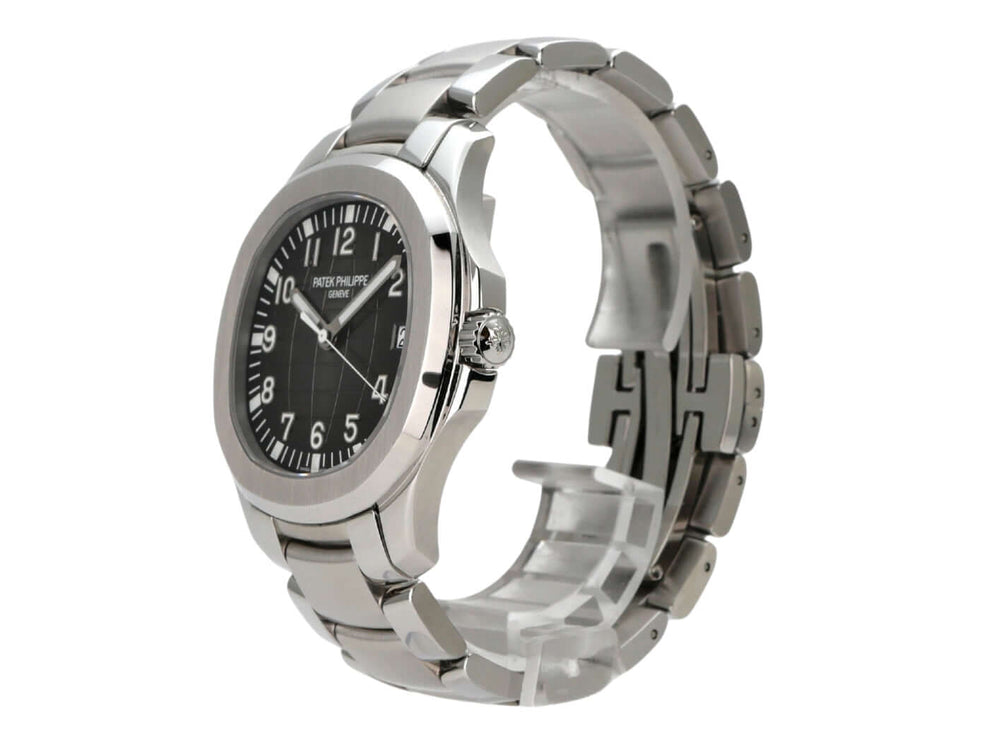 Patek Philippe Aquanaut 5167/1A-001 Edelstahlband in Edelstahl mit schwarzem Zifferblatt und arabischen Ziffern
