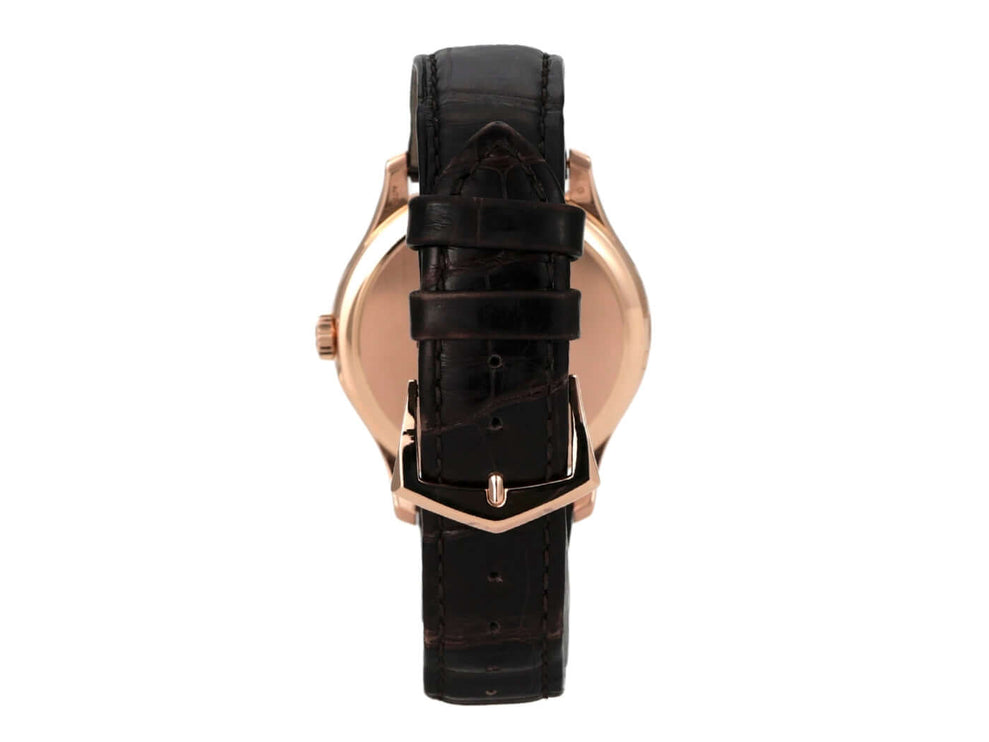 Patek Philippe Calatrava Roségold 5227R-001 Armband aus schwarzem Alligatorleder und Roségold-Dornschließe