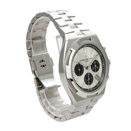 Vacheron Constantin Overseas Chronograph Ref. 5520V/210A-B686 mit poliertem und satiniertem Edelstahlband.