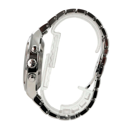 Vacheron Constantin Overseas Chronograph Ref. 5520V/210A-B686 seitliche Ansicht mit Edelstahlarmband und Faltschließe.