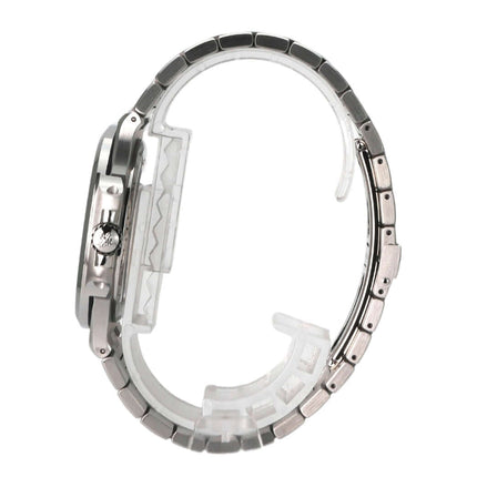 Seite der Patek Philippe Nautilus 5711/1A-011 Uhr aus poliertem und satiniertem Edelstahlgehäuse und Armband.