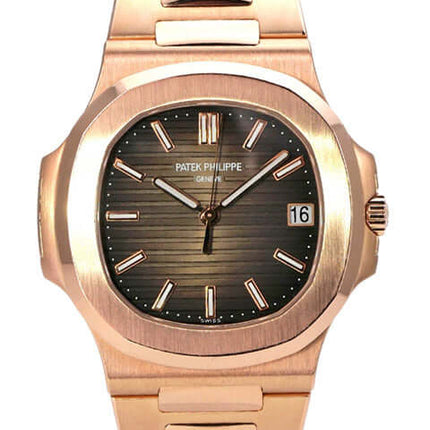 Patek Philippe Nautilus Roségold 5711/1R-001 mit braunem Zifferblatt und Roségoldarmband