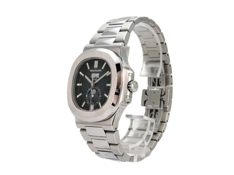 Patek Philippe Nautilus Annual Calendar Mondphase 5726/1A-014 in Edelstahl mit blauem Zifferblatt und Edelstahlarmband