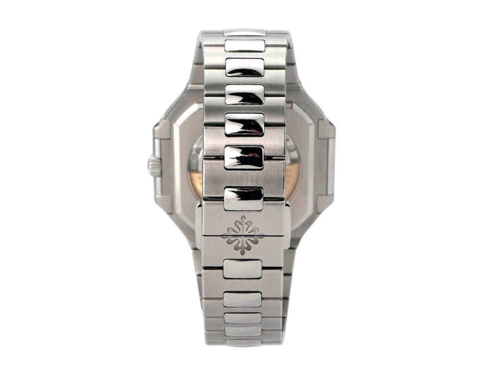 Patek Philippe Cubitus 5821/1A-001 Armband aus Edelstahl mit charakteristischen Gliedern.