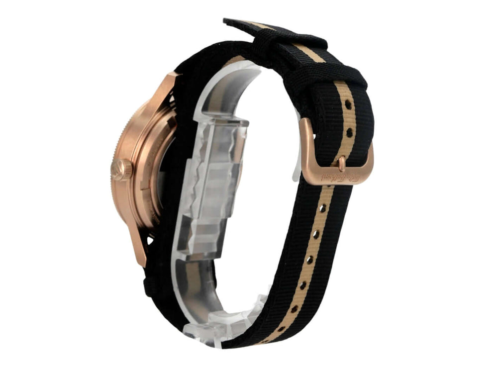 Blancpain Fifty Fathoms 70th Anniversary Act 3 5901-5630-NANA Uhr mit Natoband und Bronzegold-Gehäuse.