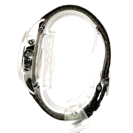 Patek Philippe Annual Calendar 5960P-001 Seitenansicht, Platingehäuse und braunes Lederband