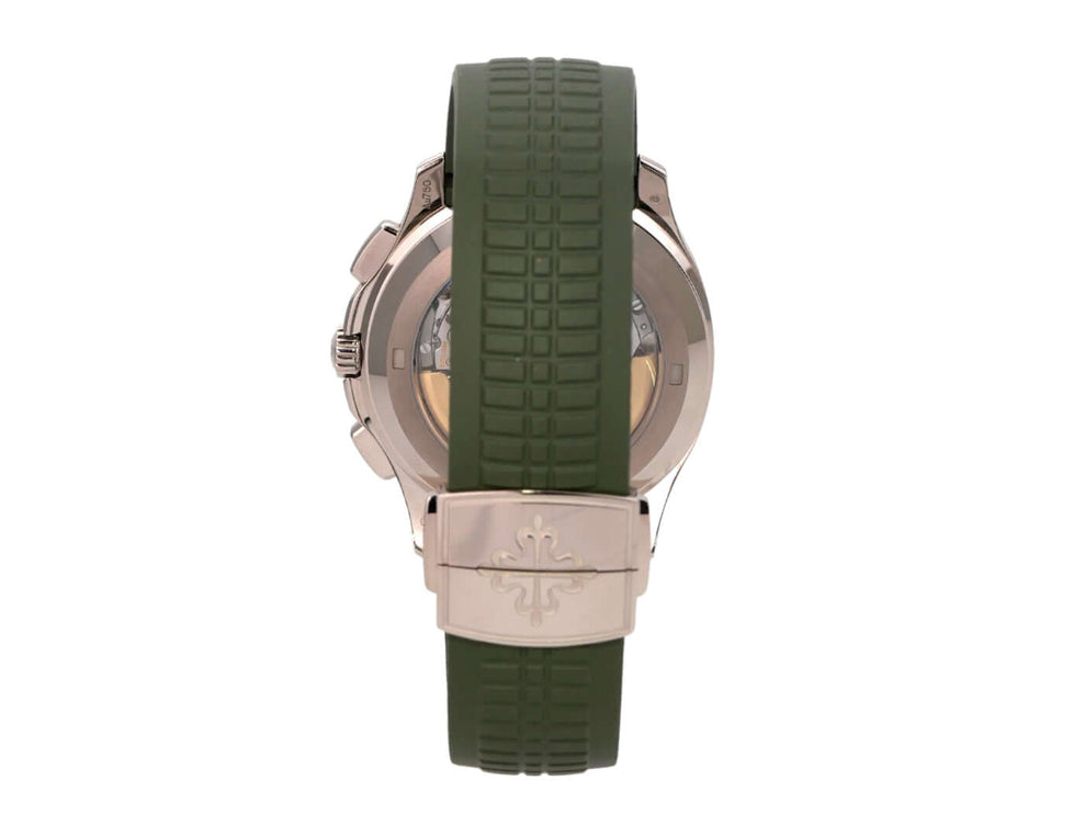 Patek Philippe Aquanaut Chronograph 5968G-010 aus Weißgold mit grünem Kautschukband und Faltschließe