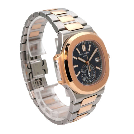 Patek Philippe Nautilus 5980/1AR-001 Edelstahl Roségold mit blauem Zifferblatt und Automatikaufzug