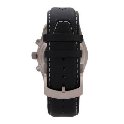 Porsche Design Chronograph 911 GT3RS 2023, schwarzes Lederband mit Doppelfaltschließe, elegantes Design.