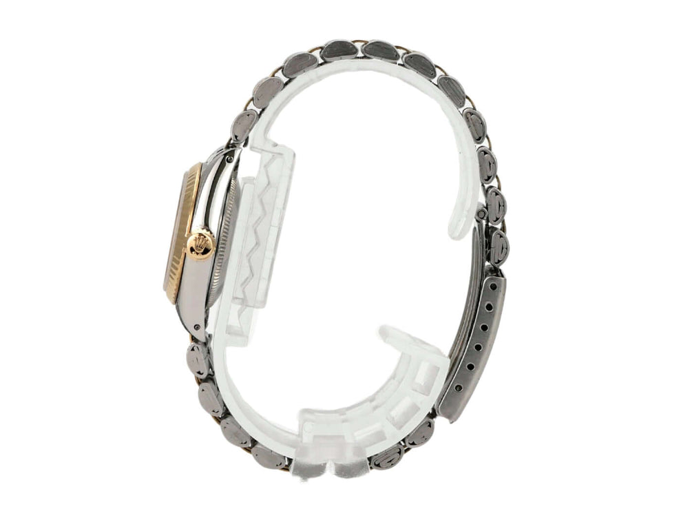 Rolex Oyster Perpetual 26 Edelstahl Gelbgold 67193 Champagner Jubile-Band seitliche Ansicht des Armbands