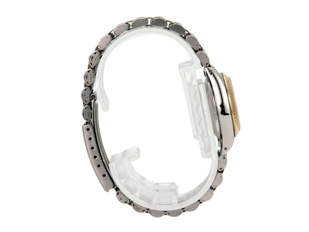 Rolex Oyster Perpetual 26 Edelstahl Gelbgold 67193 Champagner Jubile-Band seitliche Ansicht des Armbands