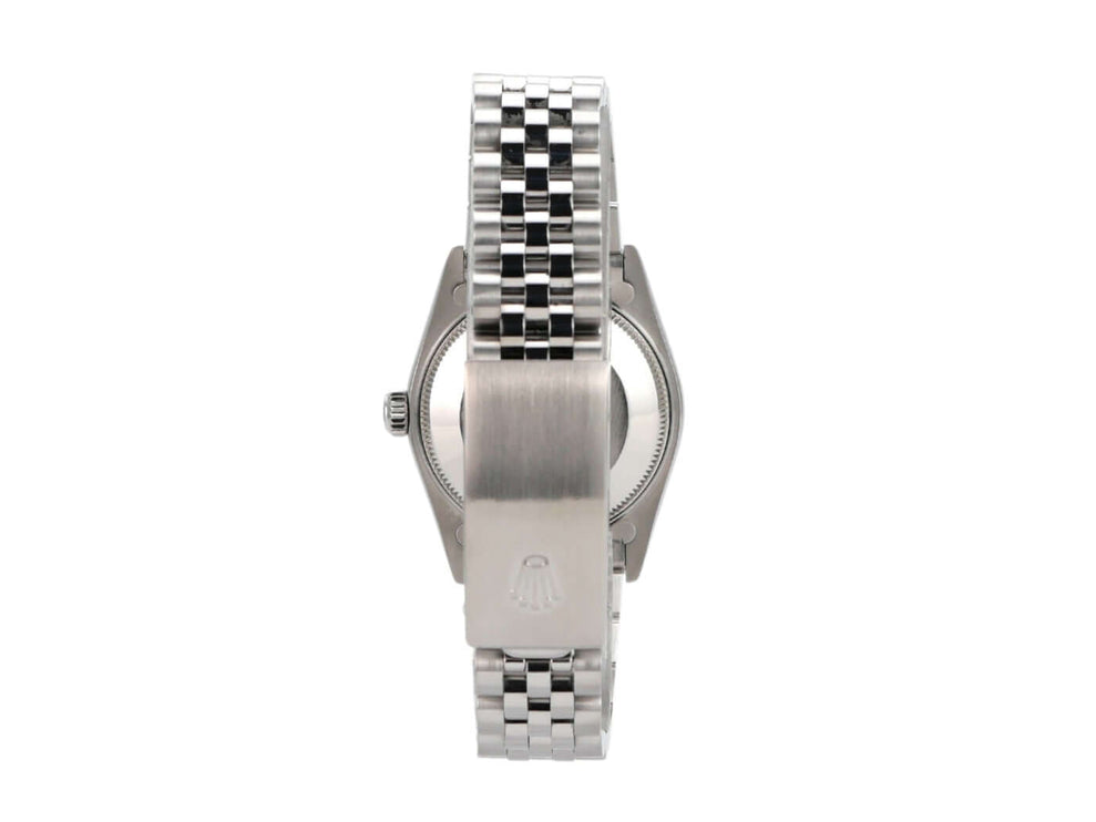 Rolex Oyster Datejust 31 Ref. 68274 mit Jubile Edelstahl Armband, seitliche Ansicht der Uhr.