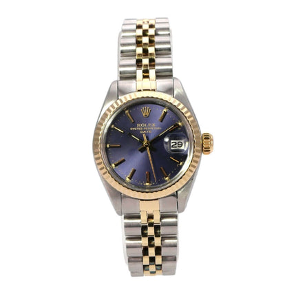 Rolex Datejust 26 Stainless Steel Yellow Gold Ref. 6917 Purple