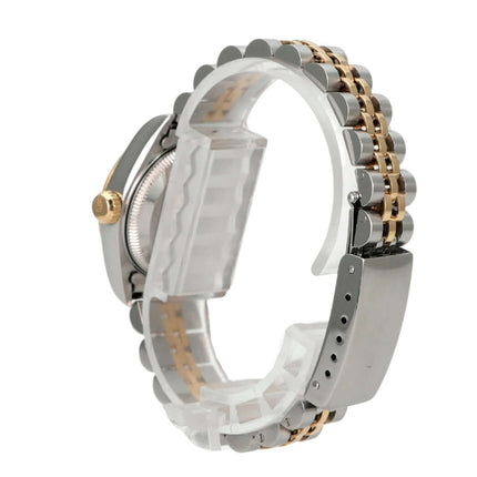 Rolex Datejust 26 Edelstahl Gelbgold 69173 Champagner Diamant Jubile-Band, Seitenansicht mit Jubilé-Armband