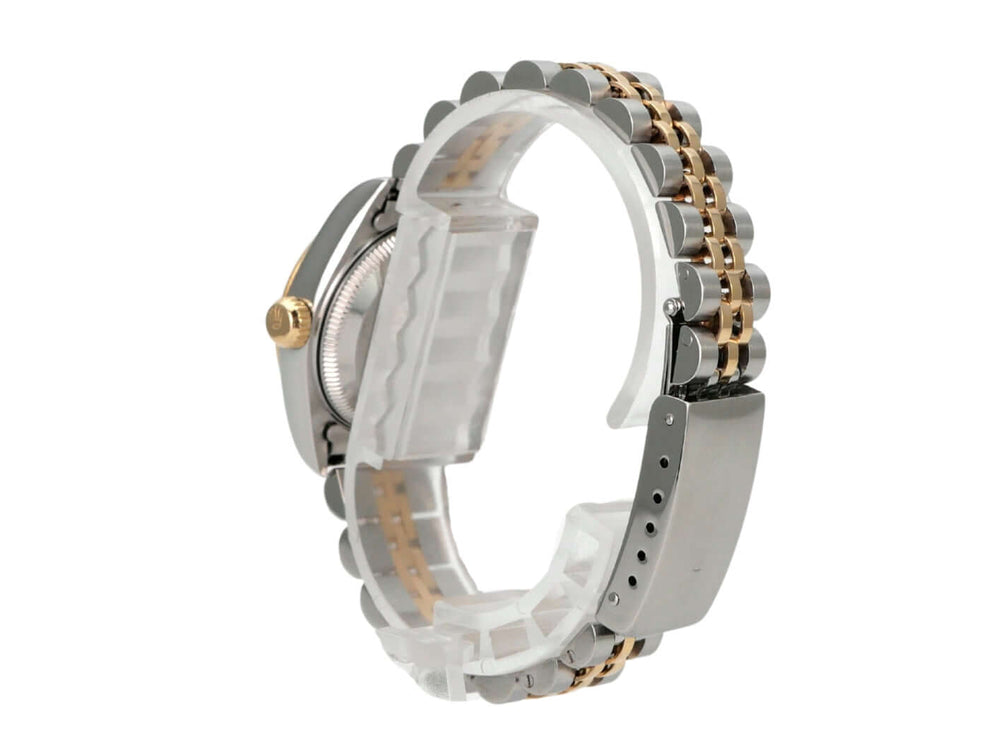 Rolex Datejust 26 Edelstahl Gelbgold 69173 Champagner Diamant Jubile-Band, Seitenansicht mit Jubilé-Armband