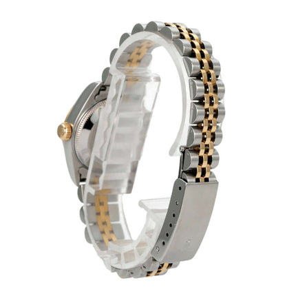 Rolex Datejust 26 Edelstahl Gelbgold Ref. 69173 Champagner Diamant Armbandansicht mit Edelstahl und Gelbgold.